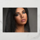 21-jarig feest gouden rode roze was folie uitnodiging (Achterkant)