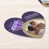 21-jarig jubileumfeest Iolite paarse ring foto Kartonnen Onderzetters (Gekanteld)