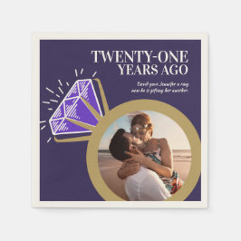 21-jarig jubileumfeest Iolite paarse ring foto Servet