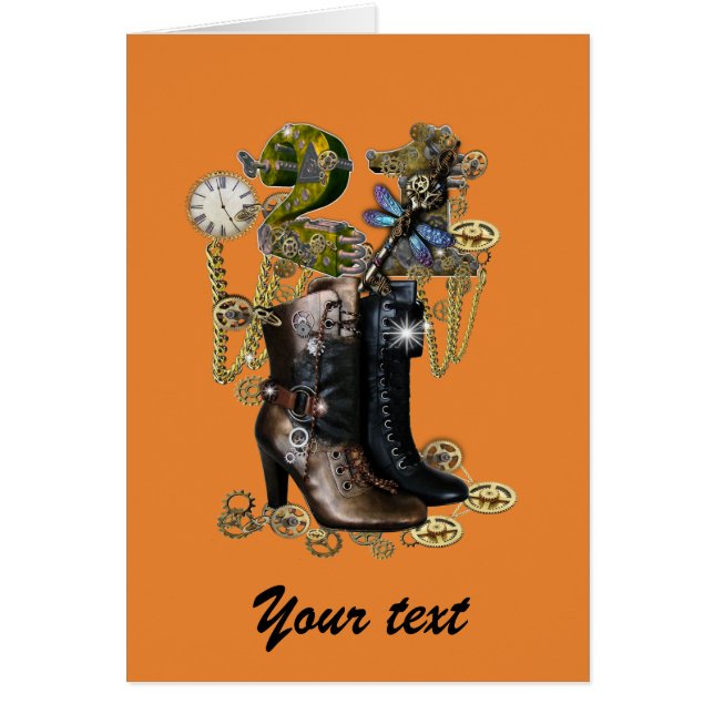 21-jarig meisje - Stampunk laarzen (Voorkant)