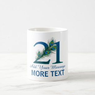 21-jarige gepersonaliseerde 21e verjaardag mok