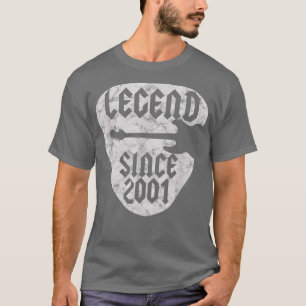 21-jarige gitarist geboren in 2001 21e verjaardag t-shirt