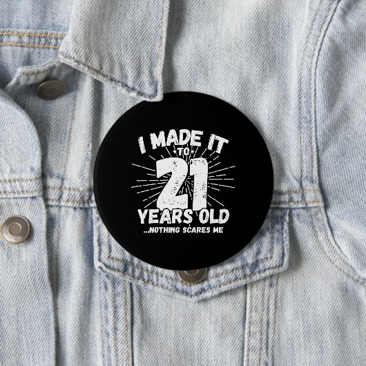 21-jarige verjaardag - Birthday Meme - Funny 21st Ronde Button 4,0 Cm (In situ)
