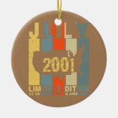 21 juli 2001 21 jaar Geweldige Keramisch Ornament (Voorkant)