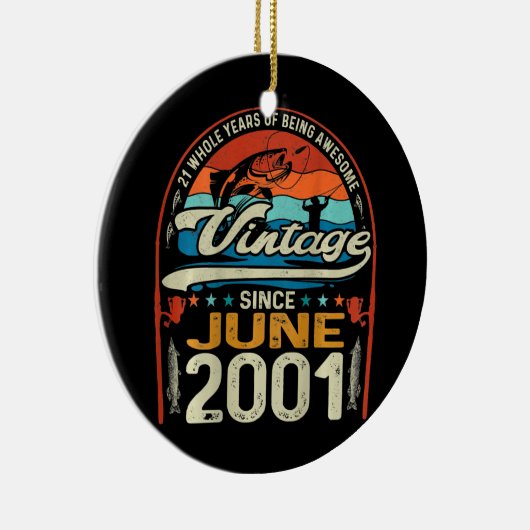  21 juni 2001 21 jaar oud keramisch ornament (Rechts)