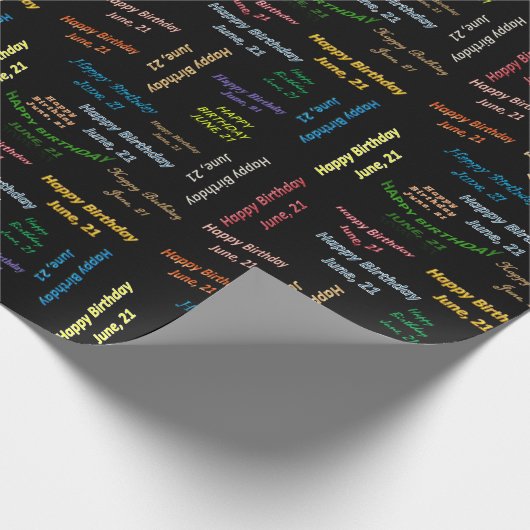 21 juni, cadeaupapier voor cadeautjes (Hoek)