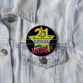 21 Juridisch en liefdadig | 21ste verjaardag Ronde Button 7,6 Cm (In situ)