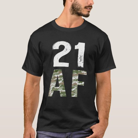 21 Juridisch kader 21St. Birthday Militaire T-shirt (Voorkant)