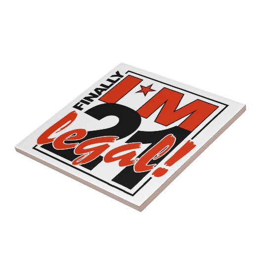 21 & JURIDISCHE tegel Tegeltje (Zijkant)