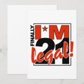 21 & JURIDISCHE uitnodiging, aanpassen Kaart (Voorkant / Achterkant)