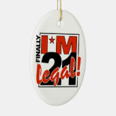 21 & JURIDISCHE versiering, aanpassen Keramisch Ornament (Rechts)