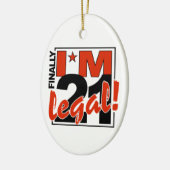 21 & JURIDISCHE versiering, aanpassen Keramisch Ornament (Links)