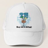 21 Koop me een Drink T-shirts en cadeautjes Trucker Pet (Voorkant)