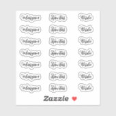 (21 Labels) Creëer Uw eigen script Gepersonaliseer Sticker (Vel)
