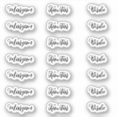(21 labels) Maak je eigen script met gepersonalise Sticker (Voorkant)