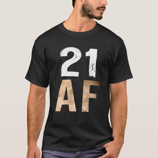 21 Legal AF 21St Birthday Retro T-shirt (Voorkant)