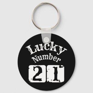 21 - Lucky Number 21 Luck Sleutelhanger
