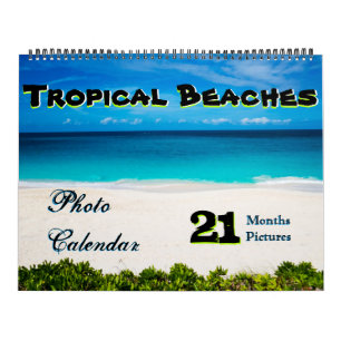 21 maanden/foto's tropisch strand kalender