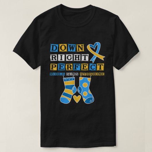 21 maart World Down Syndrome Day Awareness Socks T-shirt (Design voorkant)