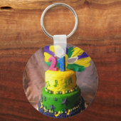 21 Mardi Gras Cake Sleutelhanger (Voorkant)