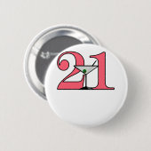"21" Martini-ontwerp Ronde Button 5,7 Cm (Voorkant /achterkant)