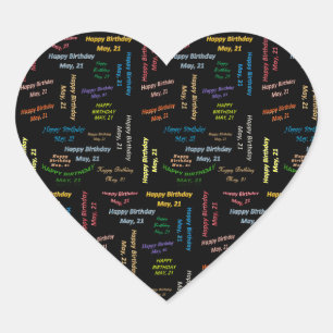 21 mei, 21-jarige Sticker