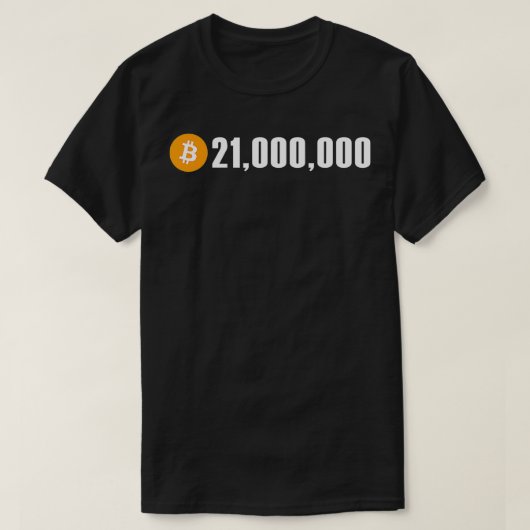 21 miljoen 21.000.000 Bitmunt BTC T-shirt (Design voorkant)