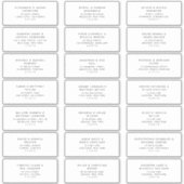 21 Moderne Adresetiketten voor bruiloft Sticker (Voorkant)