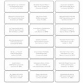 21 Moderne minimalistische persoonlijke gastnamen Sticker (Voorkant)