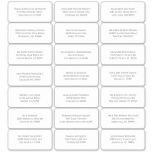 21 Moderne minimalistische persoonlijke gastnamen Sticker