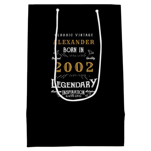 21 oktober 2002 Naam Legendary Black Gold toevoege Medium Cadeauzakje (Achterkant)