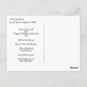 21 opnieuw roze cute verjaardagsuitnodiging briefkaart (Achterkant)