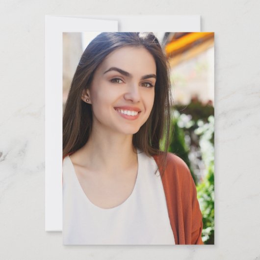 21 paarse verjaardagsfotouitnodiging kaart (Achterkant)