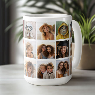 21 Photo Collage Grid - galerij - wit Koffiemok