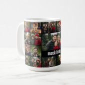 21 Photo Collage Grid met tekstvak - zwart Koffiemok (Voorkant links)