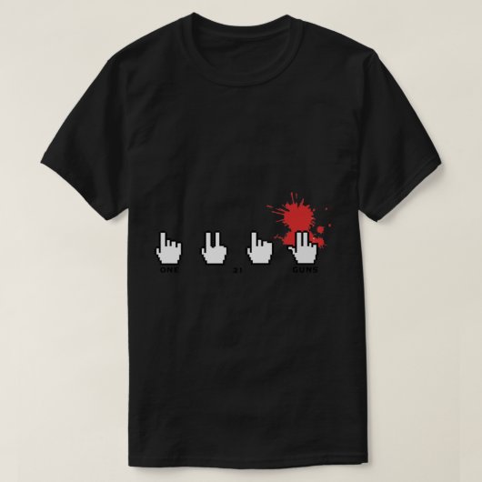 21 pistolen - groene dag t-shirt (Design voorkant)