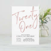 21 | Roos Gold 21e verjaardag Kaart (Staand voorkant)