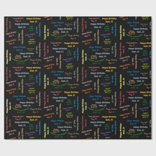 21 september, cadeaupapier voor cadeautjes (Vlak)