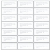 21 Sjabloon gastadres elke 1,75 x 4,25-inch zilver Sticker (Voorkant)