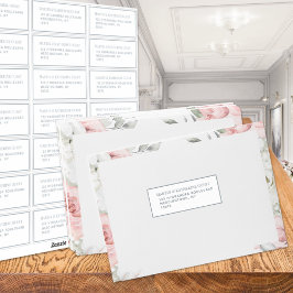 21 Sjabloon gastadres elke 1,75 x 4,25-inch zilver Sticker