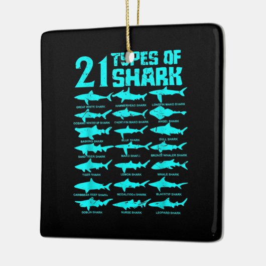 21 Soorten Gift voor haaienbiologie Keramisch Ornament (Links)
