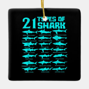 21 Soorten Gift voor mariene biologie van haaien Keramisch Ornament