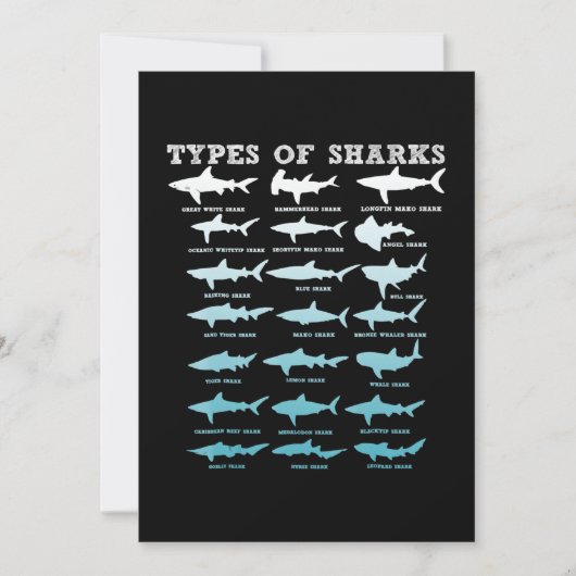 21 soorten haaienbiologie feestdagenkaart (Voorkant)