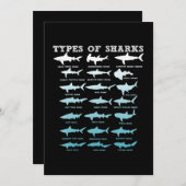 21 soorten haaienbiologie feestdagenkaart (Voorkant / Achterkant)