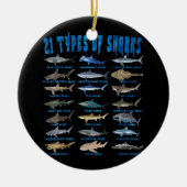 21 soorten haaiensoorten keramisch ornament (Voorkant)