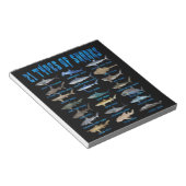 21 soorten haaiensoorten notitieblok (Schuin)