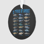 21 soorten haaiensoorten ornament (voorkant)