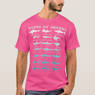 21 Soorten mariene biologie van haaien T-shirt