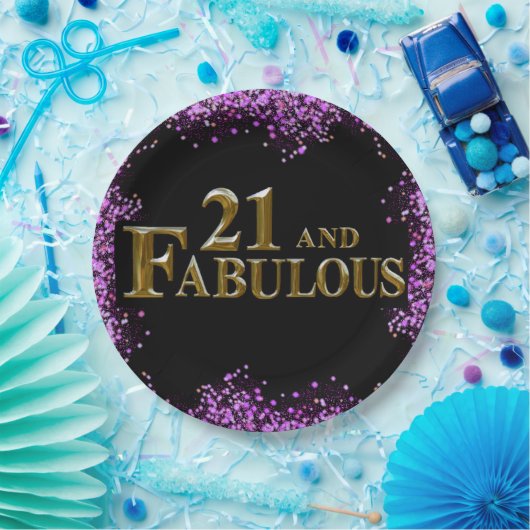 21 ste verjaardag papieren bordje (Feest)