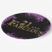 21 ste verjaardag papieren bordje (Gekanteld)